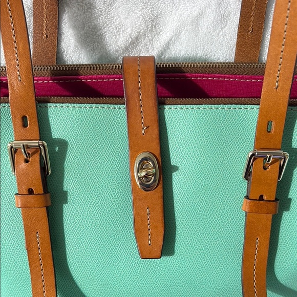 Dooney & Bourke Claremont Miller Leather Seafoam Green Purse. Great Condition. - Picture 4 of 16